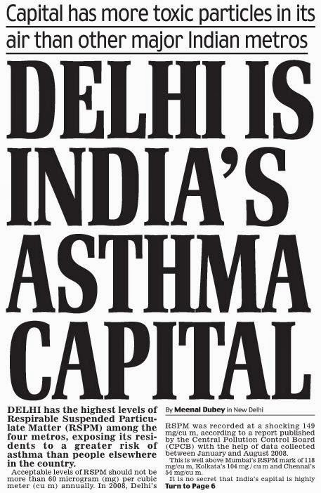 Delhi is India's Asthma Capital - Air Pollution
